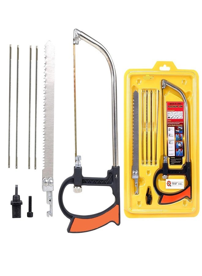 NIKTION 7 In 1 DIY Hand Saw Multi-Purpose Small Hacksaw Frame With Hack saw Bar Model Steel Saw Woodworking Jigsaw Devil Saw - Image 1